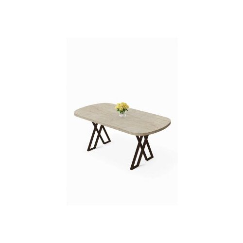 Hanah home trpezarijski sto kaye travertine brown Cene