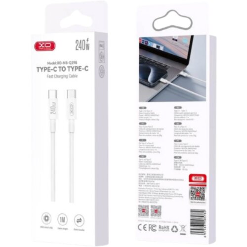 XO USB kabal NBQ298 Type C &ndash; Type C 240W White Cijene