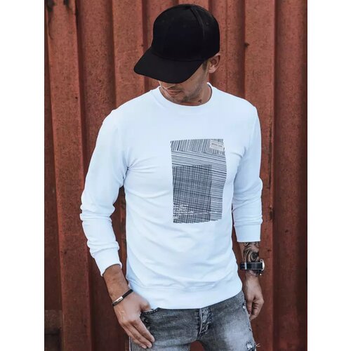 DStreet Bluza męska z nadrukiem biała Slike