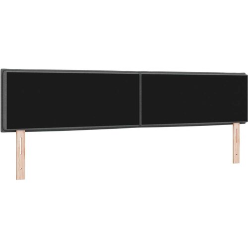 VidaXL naslon za glavu set od 2 tamnosiva drvo i tkanina 200 x 7 x 78 cm Slike