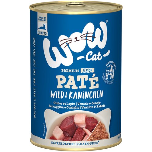 WOW Cat Senior 6 x 400 g - Divljač i kunić Cijene