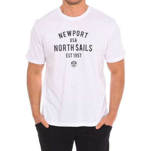 North Sails Majice s kratkimi rokavi 9024010-101 Bela Cene