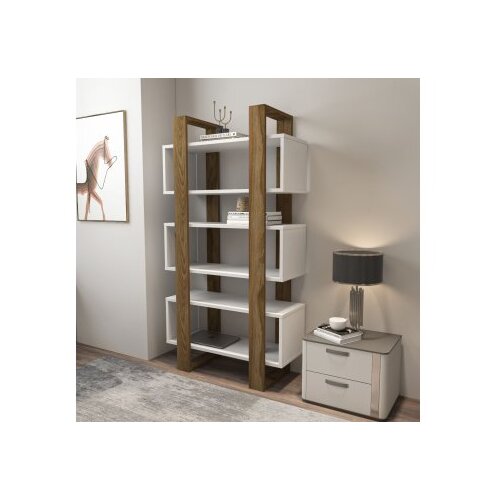 Hanah home polica za knjige reina walnut white Slike