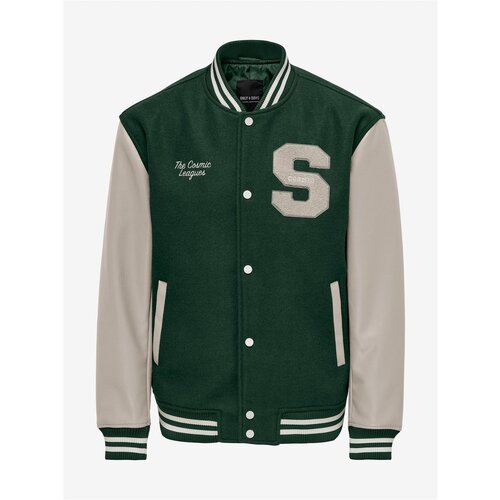 Only Creamy Green Bomber &amp;amp; SONS Jay - Men&amp;#039;s Slike