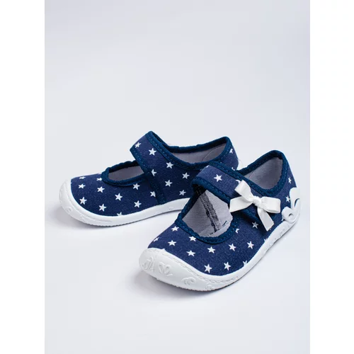 SHELOVET Slippers for girls with navy blue stars 3F