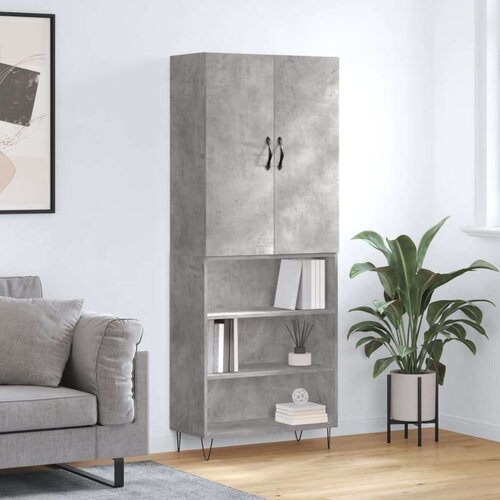  Visoka komoda siva betona 69 5x34x180 cm od konstruiranog drva Cijene