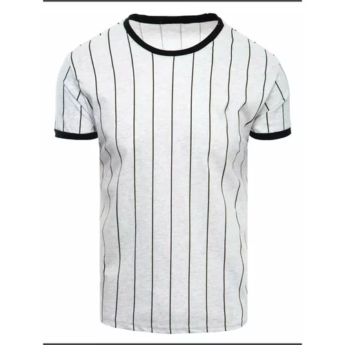 DStreet Light gray men's striped T-shirt RX4927