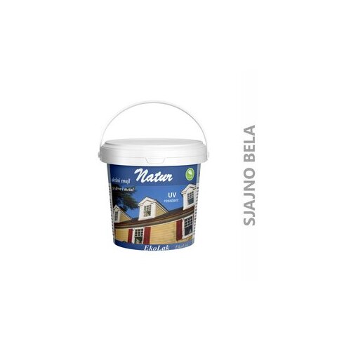 Natur akrilni emajl za drvo i metal 0.75l sjano bela Slike