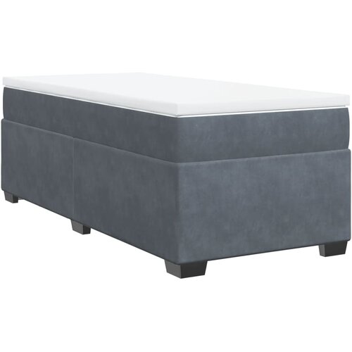 Maison Chic Box spring postelja - Vzmetna postelja z vzmetnico temno siva 80x200 cm žamet SL4115, (21902236) Cene
