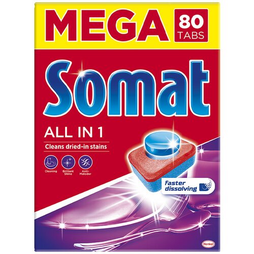 Somat all in one tablete za mašinsko pranje sudova 80kom Cene