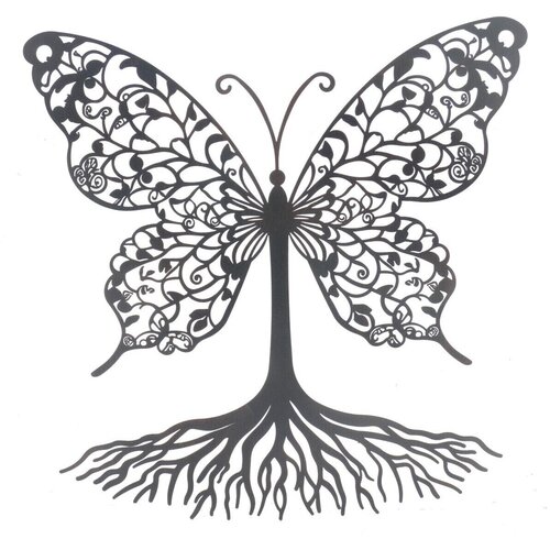Signes Grimalt Kipci in figurice Stenski Ornament V Obliki Metulja Roots Črna Cene