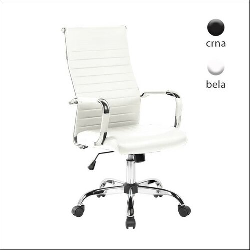  kancelarijska fotelja 6015H Bela 545x615x1055(1155) mm ( 755-873 ) Cene