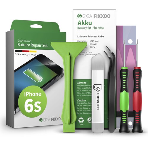 GIGA FIXXOO iPhone 6s Battery Komplettset Slike