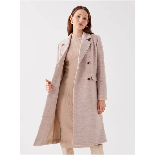 LC Waikiki Jacket Collar Straight Long Sleeve Thick Women's Stamped Coat