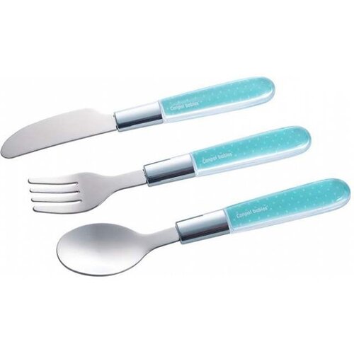 Canpol baby pribor - metalni set nož, viljuška i kašika 9/477, blue Cene