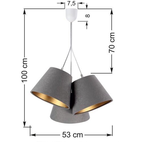  Luster AMBROSIA na sajli 3xE27/60W/230V Slike
