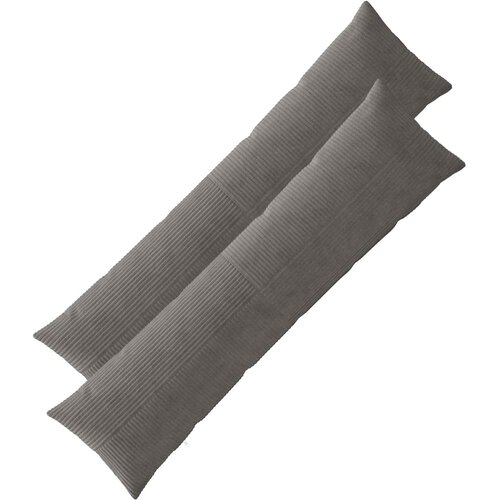  Presvlaka za jastuk 2 pcs ALMELO Tamnosiva 40 x 145 cm Kord Cene