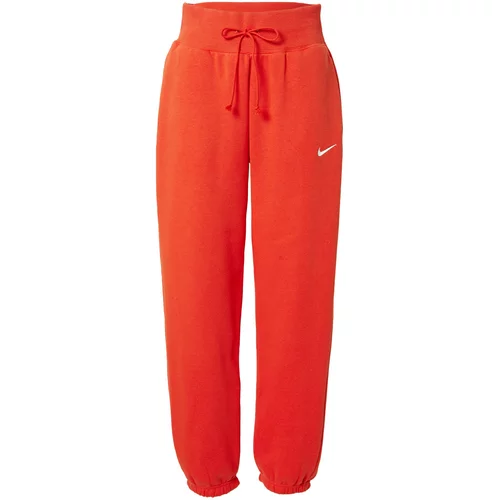Nike Sportswear Hlače živo rdeča / bela