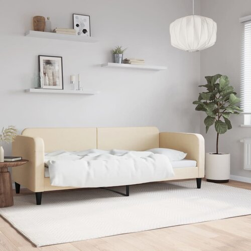 VidaXL Raztegljiva postelja krem 80x200 cm blago Slike