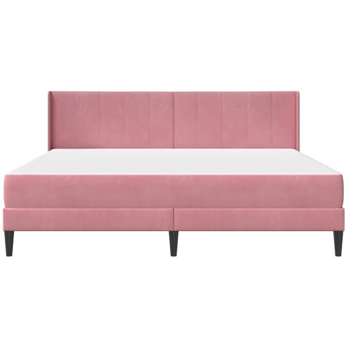  Okvir kreveta s madracem s uzglavljem 2 pcs Ružičasta Bar&amp;scaron;un - Ružičasta 200 x 200 cm Slike