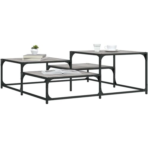  Stolić za kavu boja hrasta 107x107x40 cm konstruirano drvo Cijene