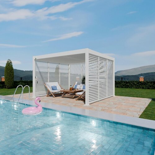 Gardenson Stranski Del Za Pergolo Horizontale, Bela, 93cm Slike
