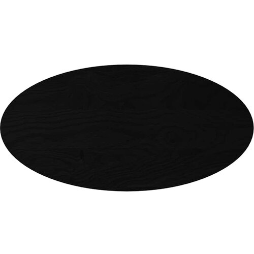 Stolna ploča tamnosmeđa 100x50x4 cm ovalna masivna hrastovina Slike