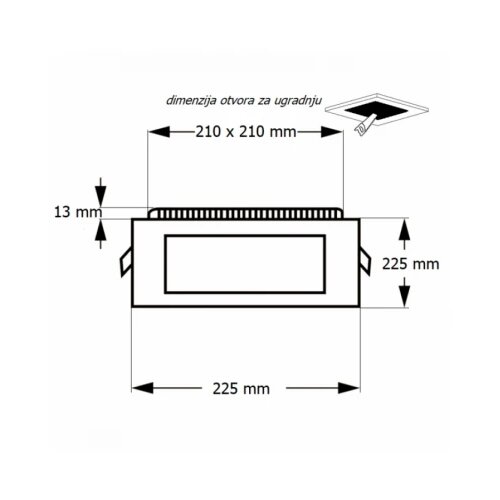  LED PANEL U/Z KNS1-18W 6500K Cene