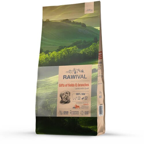 Craftia rawival gifts of fields & branches puppy medium & large breed - jagnjetina i prepelica za &scaron;tence srednjih i velikih rasa (750g, 2,5kg, 7,5kg) Cene