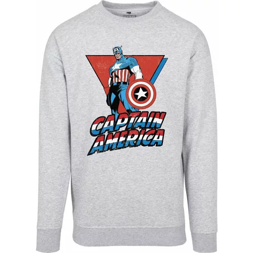 Captain America majica Crewneck L Siva