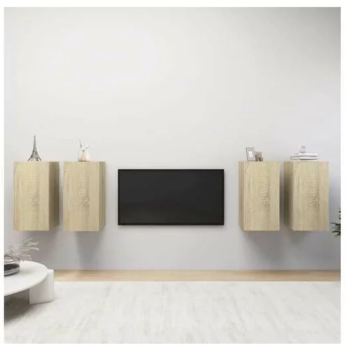  TV omarice 4 kosi sonoma hrast 30,5x30x60 cm iverna plošča