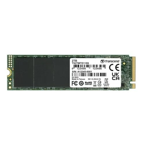Transcend SSD MTE115S 2TB NVMe PCIe Gen3 x4 Slike