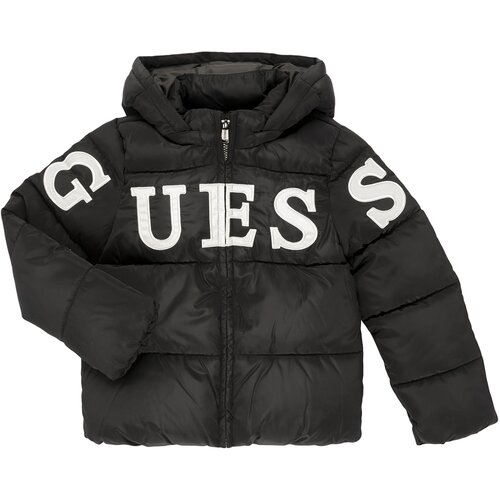 Guess Puhovke HOODED PADDED LS PUFFER W/ZIP Črna Cene