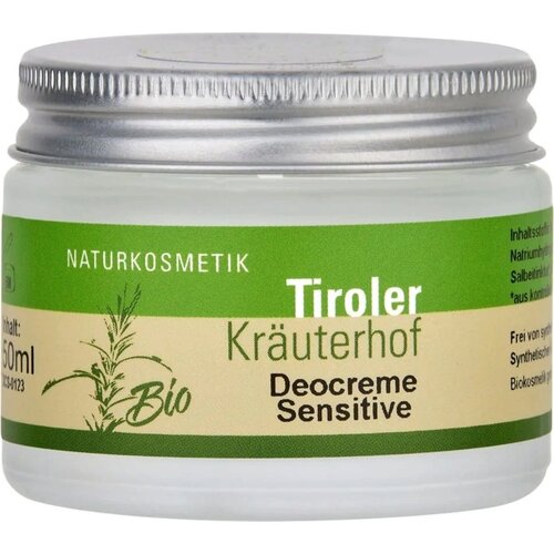 Tiroler Kr&amp;auml;uterhof Bio dezodorans u kremi Sensitive - 50 ml Slike
