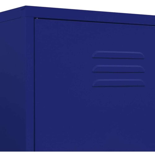 VidaXL Garderobna omara mornarsko modra 90x50x180 cm jeklo Slike