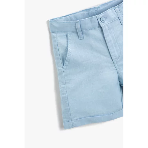 Koton Above Knee Pocket Shorts Buttoned