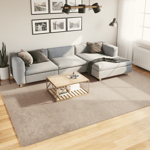 vidaXL Preproga s kratkimi vlakni mehka pralna peščena 240x340 cm Cene