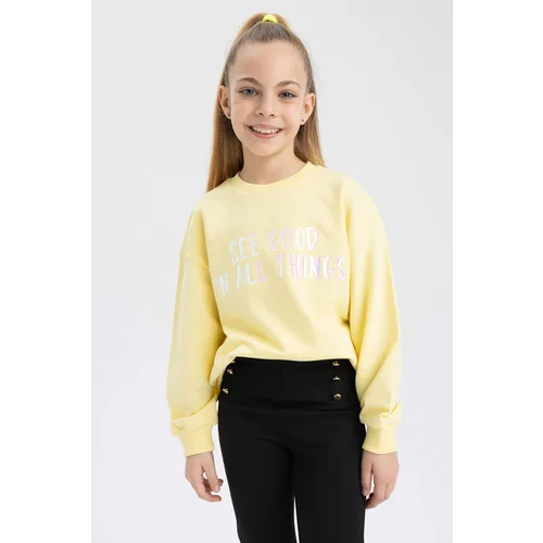 Defacto Girls Relax Fit Crew Neck Sweatshirt