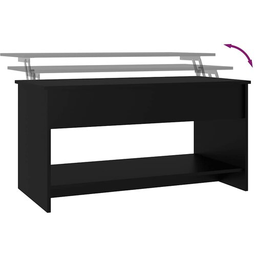  Stolić za kavu crni 102 x 50 x 52,5 cm od konstruiranog drva Slike