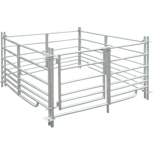 vidaXL Ovčarnik s četiri panela od galvaniziranog čelika 137 x 137 x 92 cm Cene