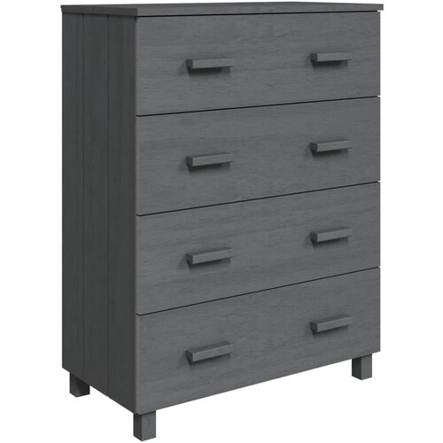 Maison Chic Komoda - Predalnik HAMAR temno siva 79x40x103,5 cm trdna borovina, (21722402) Cene