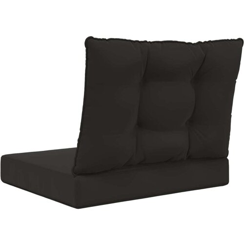  Jastuk za vanjsku sofU 2 pcs Crna Poliester - Crna 60 x 60 cm 1x sjedalo +1x naslon (2D s bartagom) Slike