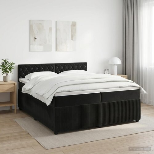  Boxspring krevet s madracem Crna 200 x 200 cm Bar&scaron;un Cijene