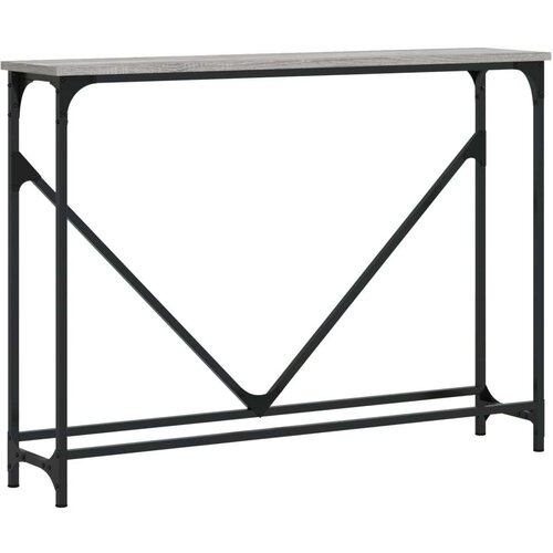  Konzolni stol siva boja hrasta 102x22 5x75 cm konstruirano drvo Slike