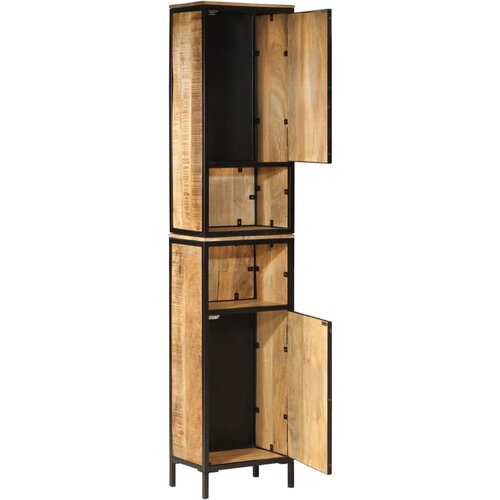 Maison Chic Kopalniška omarica - Kopalniški kabinet 40x27x180 cm železo in trden mangov les, (21794664) Cene