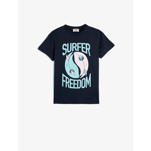 Koton T-Shirt Short Sleeve Surf Printed Cotton Slike