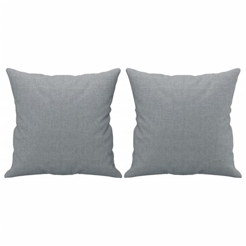  2-dijelni set sofa s jastucima svjetlosivi od tkanine Slike