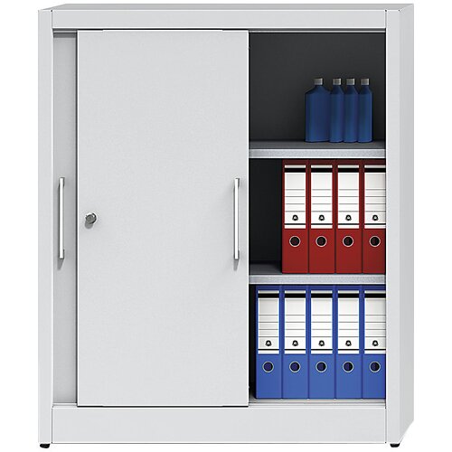 eurokraft pro Omara z drsnimi vrati, višina 1200 mm, 2 polici, VxŠ 1200 x 1000 mm, globina 420 mm, vrata svetlo modra RAL 5012 Cene