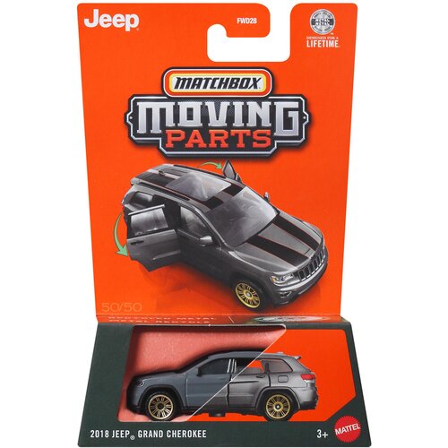 Mattel Matchbox Moving Parts: 2018 Jeep Grand Cherokee kovinski avtomobilček z odpiranjem 1/64 - mat Cene