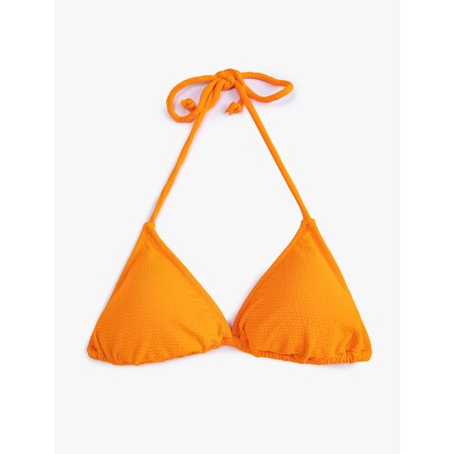 Koton Triangle Bikini Top Textured Weightlifting Neck Covered Slike